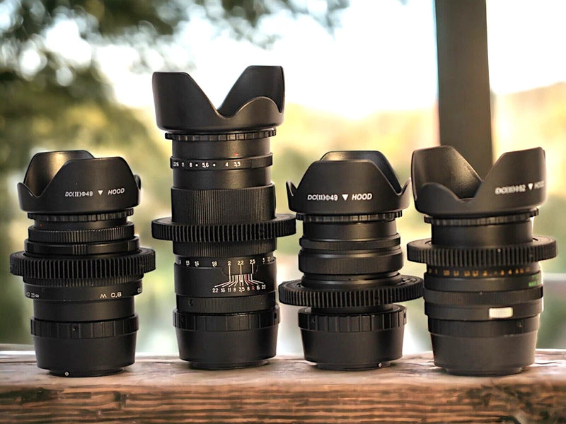 Soviet M42 Lens Kit: Helios?44M, Jupiter?9, Mir?1B, Jupiter?37A?+ Sony?E Adapter