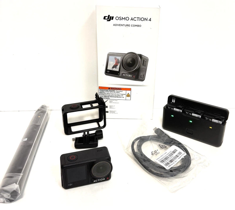 DJI Osmo Action 4 Adventure Combo-4K 120fps Waterproof Action Camera