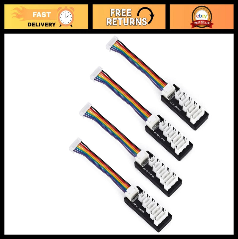 4PCS JST-XH Balance Board 2S-6S Lipo Charger Adapter | Multi-Port RC Battery Exp Battery