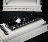 CR MK 1:64 HEC Black 1972 Fleetwood 75 Luxury Limousine Model Diecast Metal Car