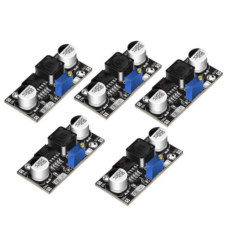 DROK 5 Pcs DC Step Down Variable Voltage Regulator 36V to 24V 12V 5V 3.3V 3V