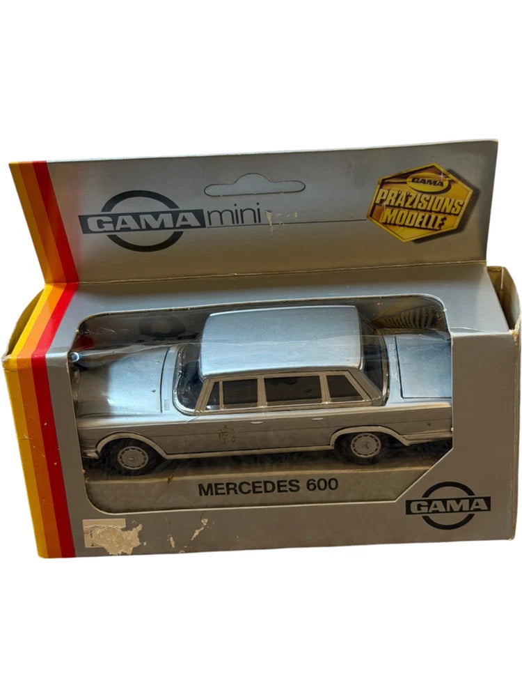 Gama Mini Mercedes Benz 600 Silver 1:45 Diecast Model 1180 Boxed