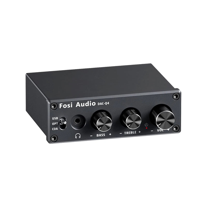 Q4 DAC Headphone Amp for PC, Desktop Digital to Analog Black