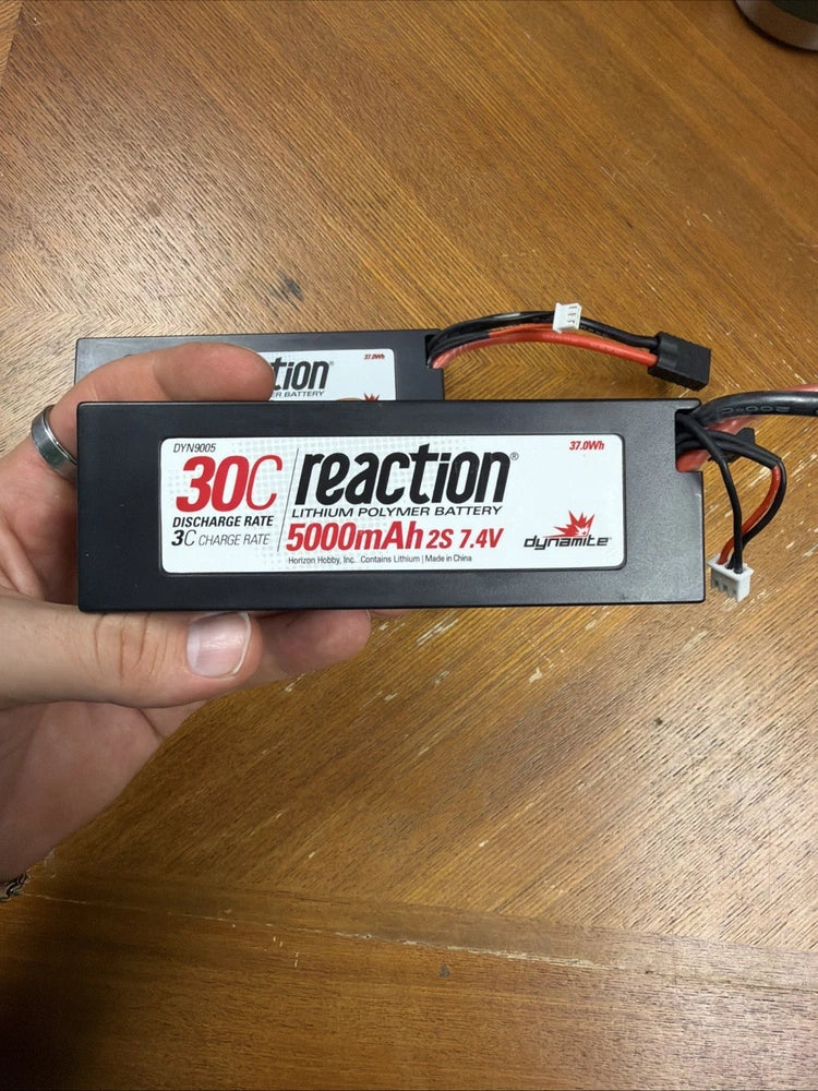 Dynamite Reaction 7.4V 5000mAh 2S 30C LiPo Hard Case Battery DYN9005 NEVER USED Battery
