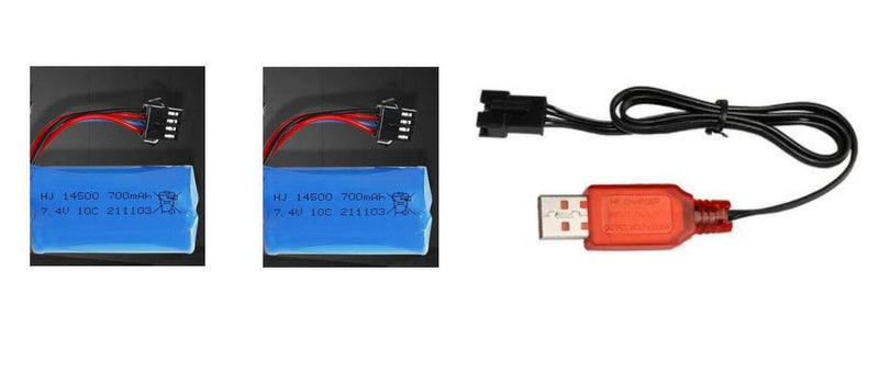 2x 7.4V 700mAh 14500 Li-ion Rechargeable Battery for RC Car Drift Monster Truck