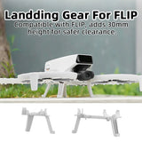 White drone landing gear tripod feet set with adjustable height extensions