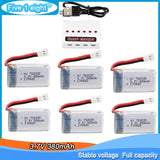 3.7V 380mAh LiPo Battery for Hubsan X4 H107 Series JD385 Compatible JD388 Drones