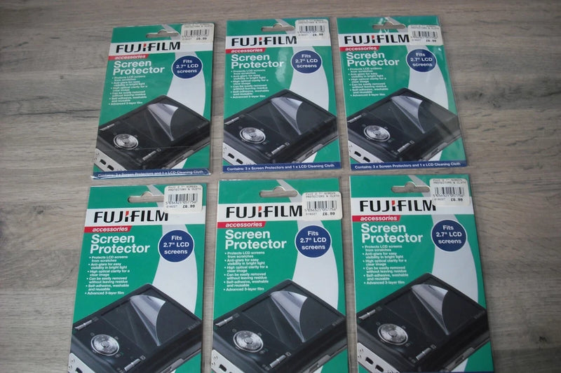 6  X 3   FUJIFILM  2.7" LCD SCREEN PROTECTORS