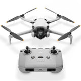 DJI Mini 4 Pro drone with DJI RC-N2 controller, gray body and four propellers