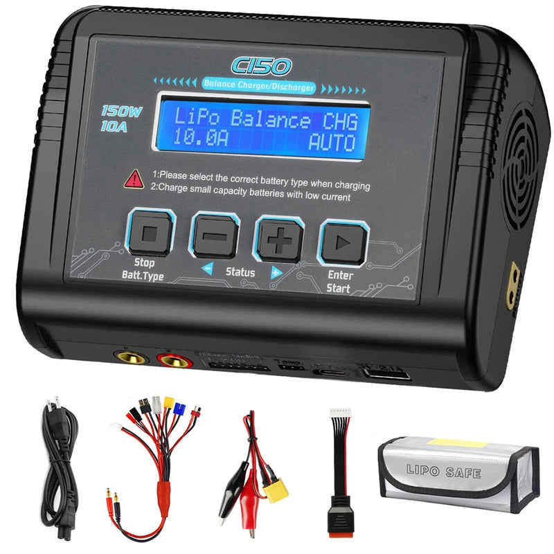 AC Balance Charger 150W for LiPo LiFe LiHV 1S 6S Battery
