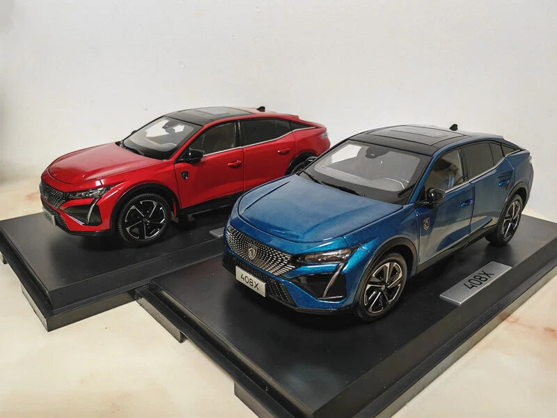 1:18 Peugeot 408X 2023 Diecast Model Car Red/Blue Gifts Hobby Collection
