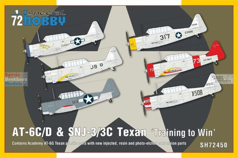 1:72 Special Hobby Texan training aircraft model kit box art with multiple planes