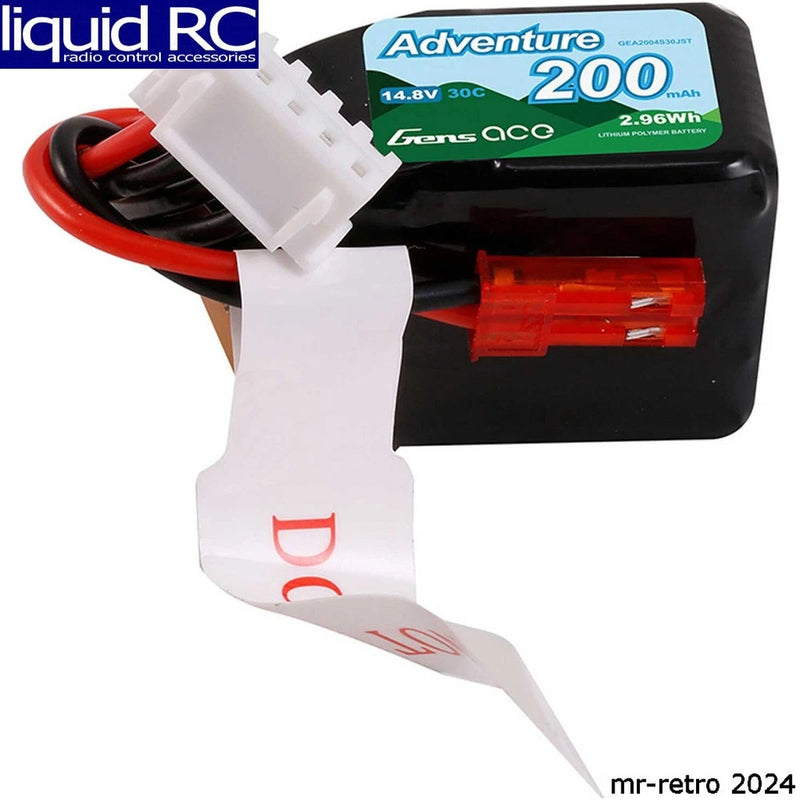 Gens Ace 2004S30JST Gens ace 200mAh 4S 14.8V 30C LiPo Battery Pack with JST Plug Battery