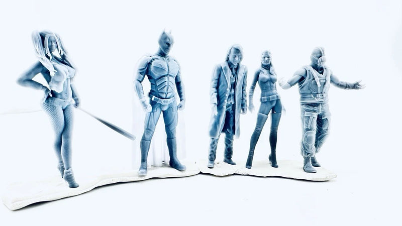 Dark Knight and Crew 3d Printed