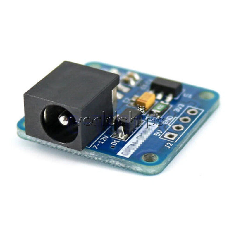 DC-Jack 7-12V to 5V/3.3V Buck Step-down Converter Power Supply Module  Arduino