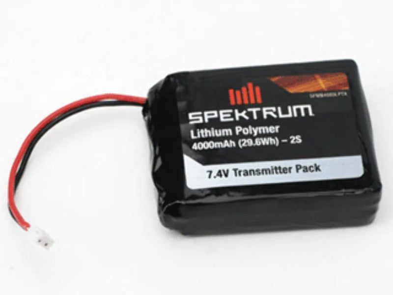 2 Cell 4000mAh 7.4v LiPo Tx Battery: DX8, DX9 Battery