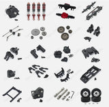 Aluminum metal refit Upgrade Parts black For 1/12 Scale MN128 mn86 G500 Rc car