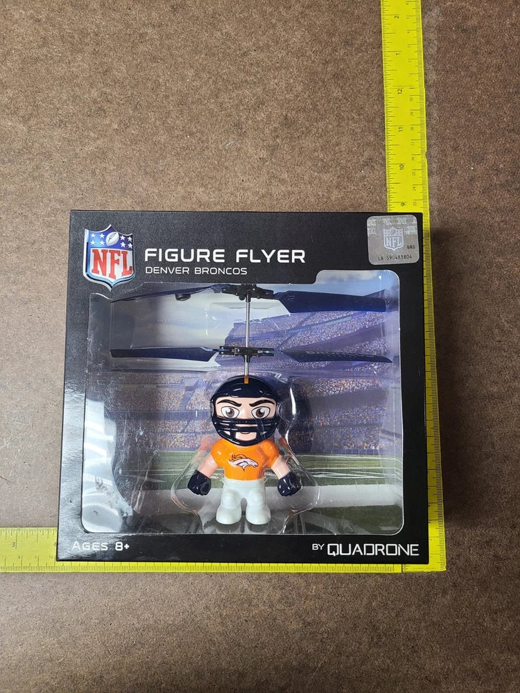 NFL Denver Broncos Hand-Sensor Figure Flyer drone by Quadrone. Sealed In Box.