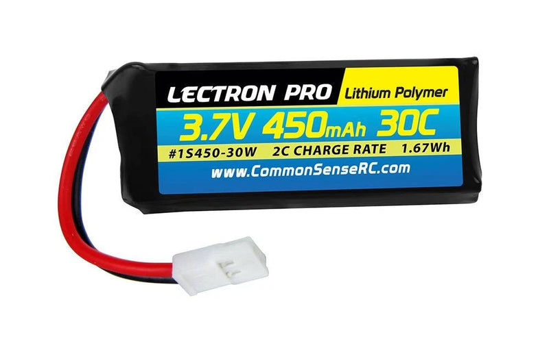 LECTRON PRO 1S LIPO 3.7V 450MAH 30C BATTERY: WALKERA Battery