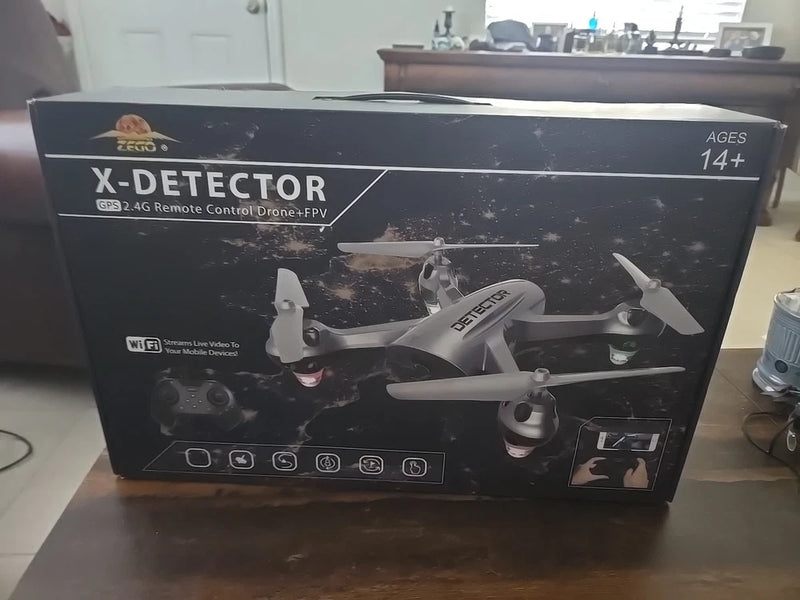 New Zego X-Detector GPS 2.4 G Remote Control Drone + FPV, Original Box