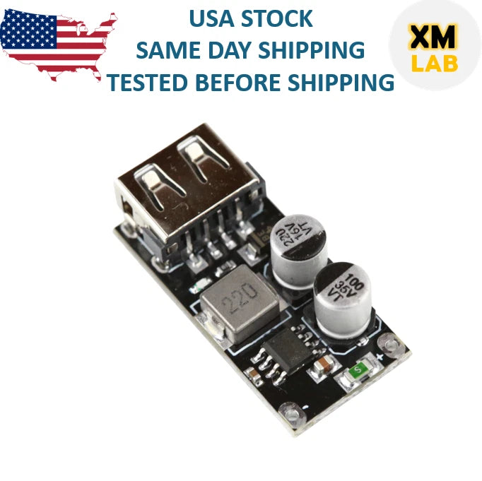 24W USB QC 3.0 Fast Charge Step-down Buck Module Power 12V 24V DC Input