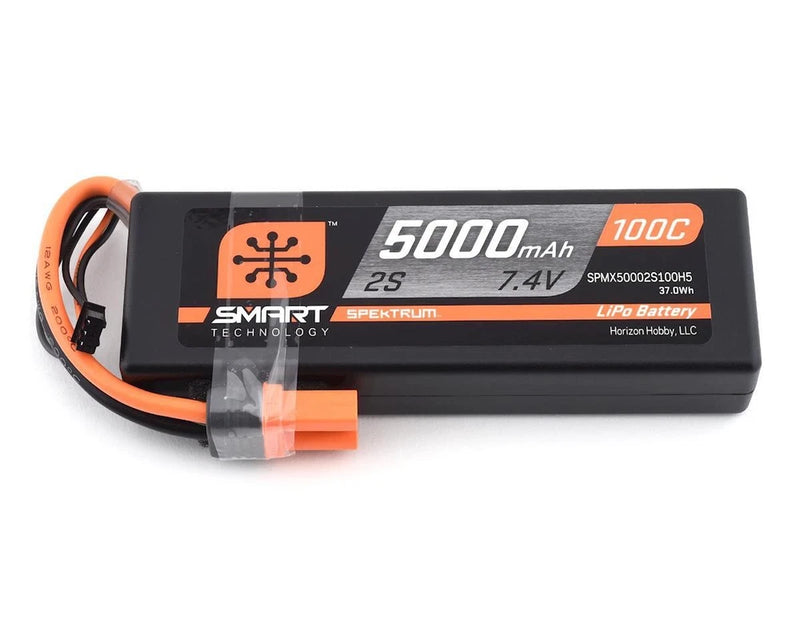 Spektrum RC Smart LiPo Hard Case 100C Battery Pack 7.4V/5000mAh SPMX50002S100H5 Battery
