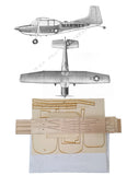 RC airplane laser-cut balsa ply kit with wings and fuselage plan sheet, light wood parts