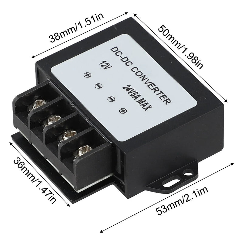 DC-DC Converter 12V to 24V 5A VoltageConverter Power Adapter Regulator Converter