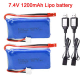 7.4V 1200mAh Lipo Battery and USB for WLtoys V666 UDI RC 1601 1602 1/16 RC truck