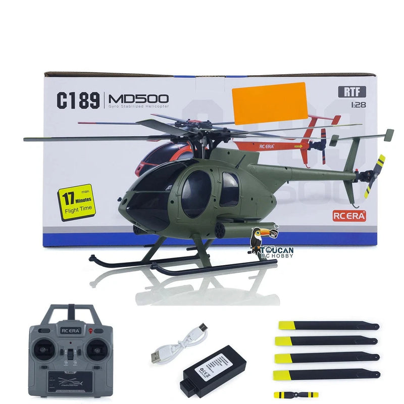 1/28 PA Army Style Helicopter C189 MD500 335mm Length Altitude Hold Stunt Modes