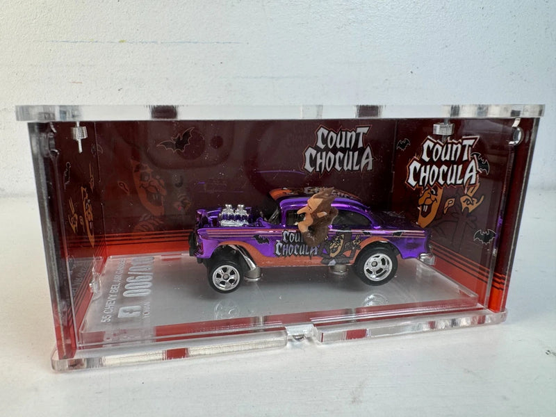Custom Yohan Hot Wheels Count Chocula Cereal 1955 Chevy Bel Air Gasser w Figure