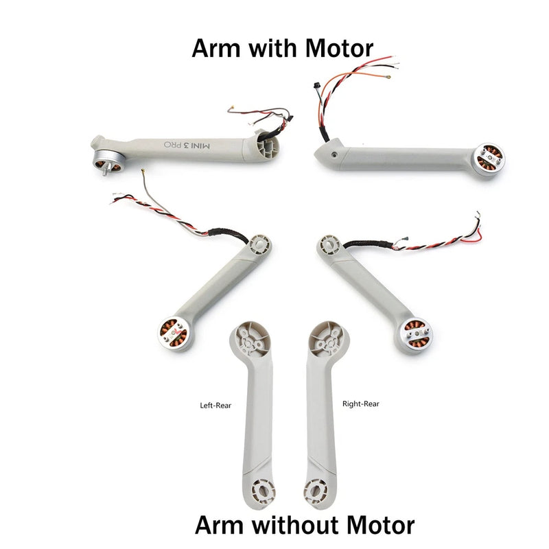 Drone motor arm shells with attached wiring and motor, for Mini 3 Pro replacement