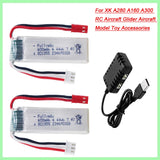 7.4V 600mAh Li-ion Battery For XK A280 A160 A300 RC Aircraft Glider Aircraft Toy