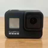 GoPro HERO 8 action camera, black housing with front lens and status display