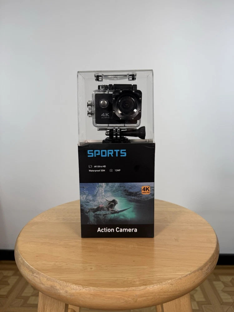 4K Ultra HD Waterproof Action Camera - Black
