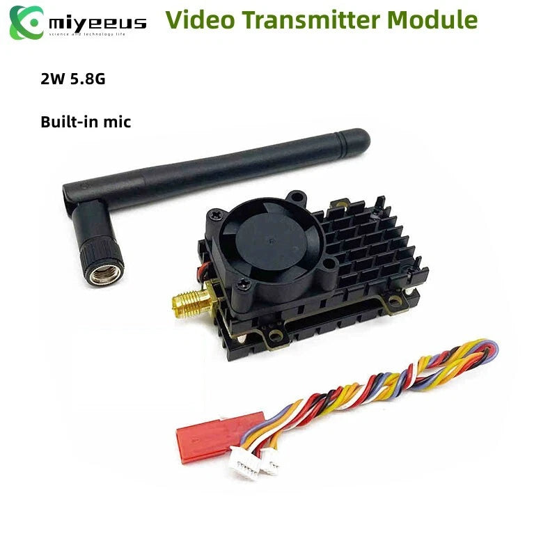 2W 5.8G FPV Video Transmitter Module RC VTX Transmitter w/ Antenna+Cable my1