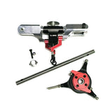 RC helicopter main rotor head assembly with 6mm shaft and red pitch links