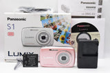 Panasonic LUMIX DMC-S1 Pink Compact Digital Camera with Original Box