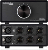 1-IN-3-OUT XLR Audio Switch ; Balanced Audio Converter ; 3-Way Stereo Passive Au