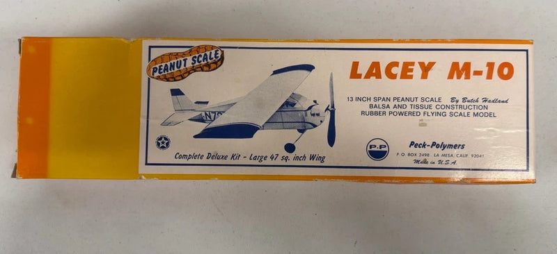 Peck Polymers Lacey M-10 ?C 13?? Wingspan Peanut Scale Rubber Powered Aircraft Kit