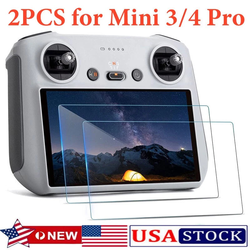 2-pack screen protectors for remote controller display, clear tempered glass film