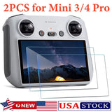 2-pack screen protectors for remote controller display, clear tempered glass film
