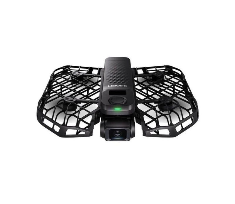 Hoverair pocket drone with gimbal camera, black foldable frame and front camera lens