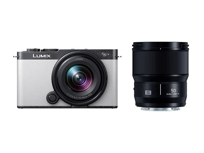 Panasonic LUMIX S9 W Kit 18-40mm+50mm Jet Black x Smoky White Leather