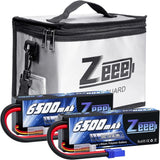 2S Lipo Battery 6500mAh 7.4V 120C Hard Case Battery EC5 Connector 2 Pack