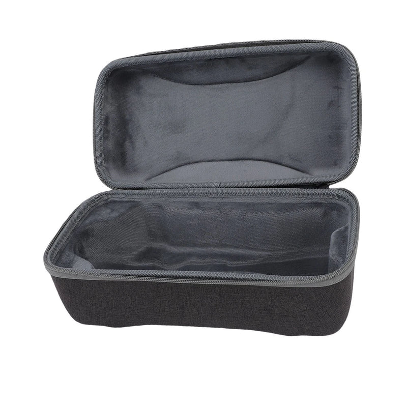 Hard-shell drone carrying case with zipper, dark gray, open molded interior