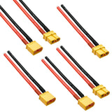 6PCS XT60 Connector Plug Cable 12AWG Silicone Wire