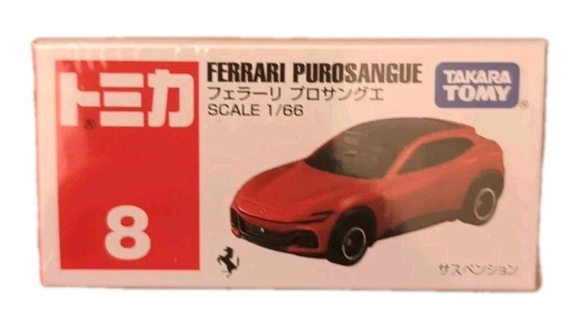 Takara Tomy Tomica No.8 Ferrari Purosangue Diecast Model Car New 1:66