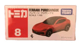 Takara Tomy Tomica No.8 Ferrari Purosangue Diecast Model Car New 1:66
