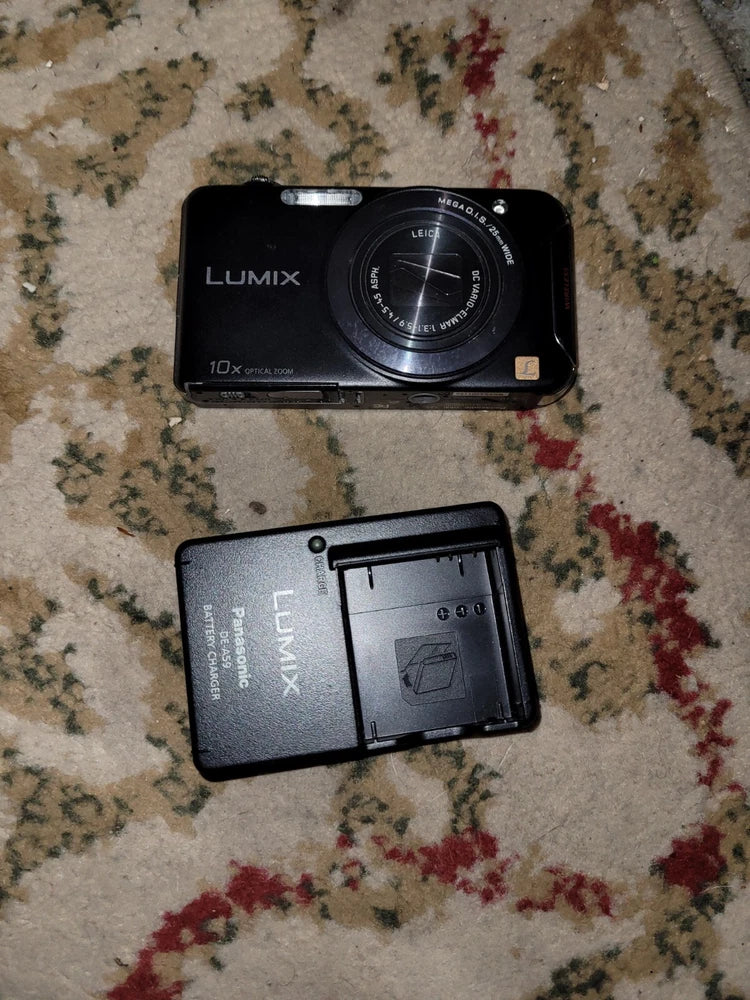 Panasonic Lumix DMC-SZ5 14.1 MP Digital Camera Black 10x WiFi vg+ tested used